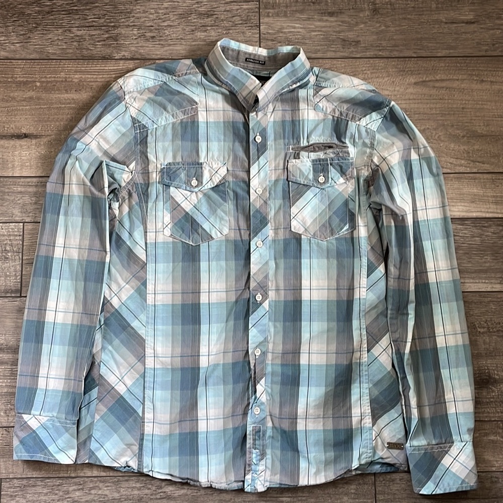 BUCKLE Black Men’s Button Down Shirt Large
